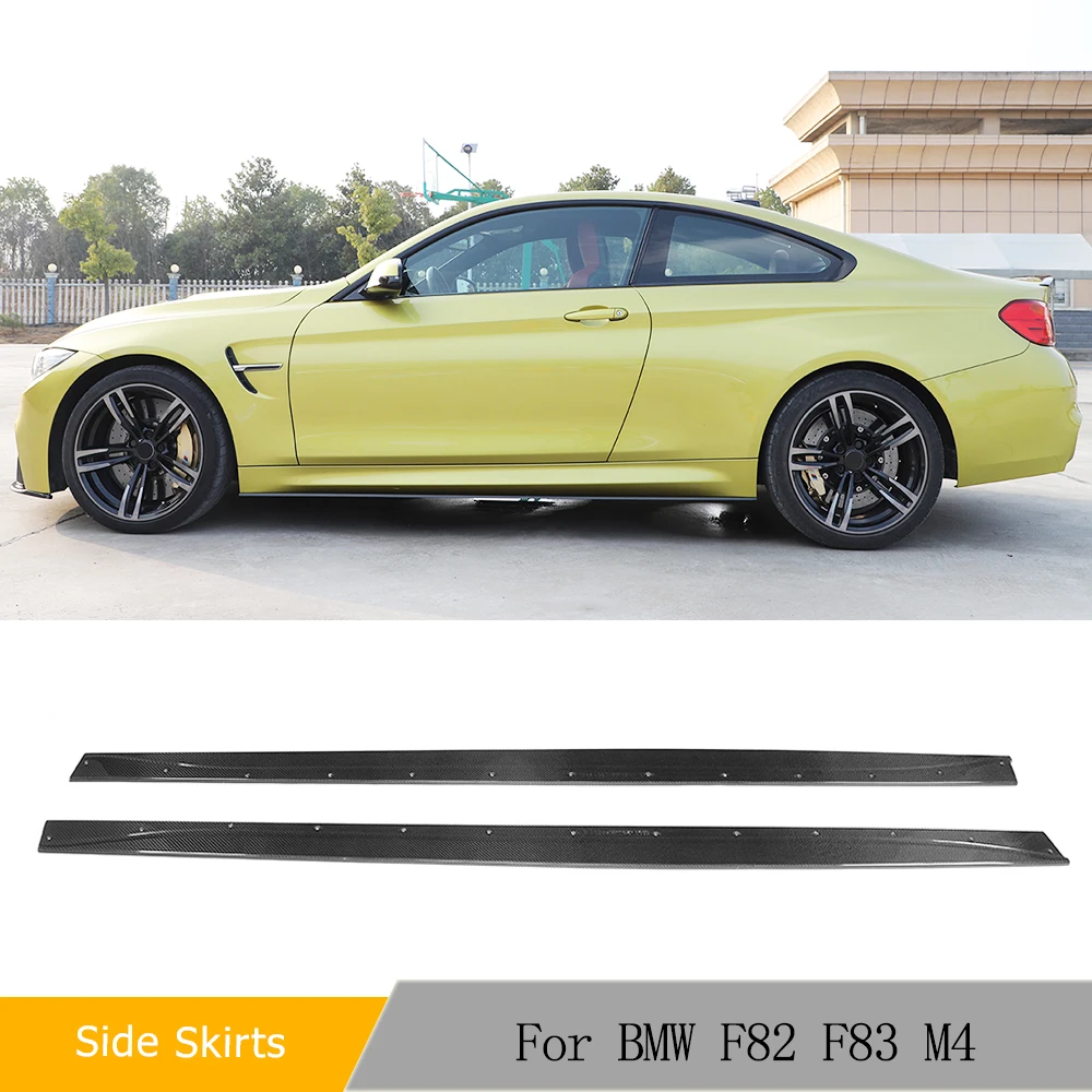 

Carbon Fiber / FRP Car Side Skirts Extension Lips Aprons for BMW F82 F83 M4 Coupe Convertible 2014 - 2018