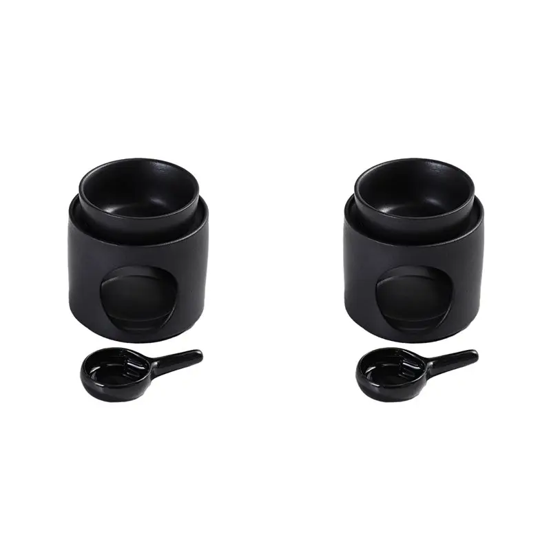BSEVB-2X Brûleur d'encens en céramique 3-en-1 pour huiles essentielles apaisantes 100 ml, diffuseur de parfum d'ambiance et chauffe-bougie