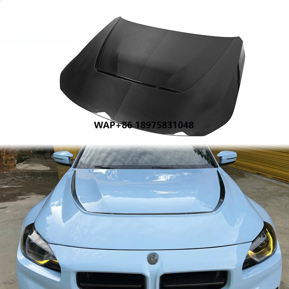 Dry Carbon Fiber N Style Front Vented Hood for M2 G87 2 Series G42 M240I Coupe Body Kits Car Engine Valve Cover Hood