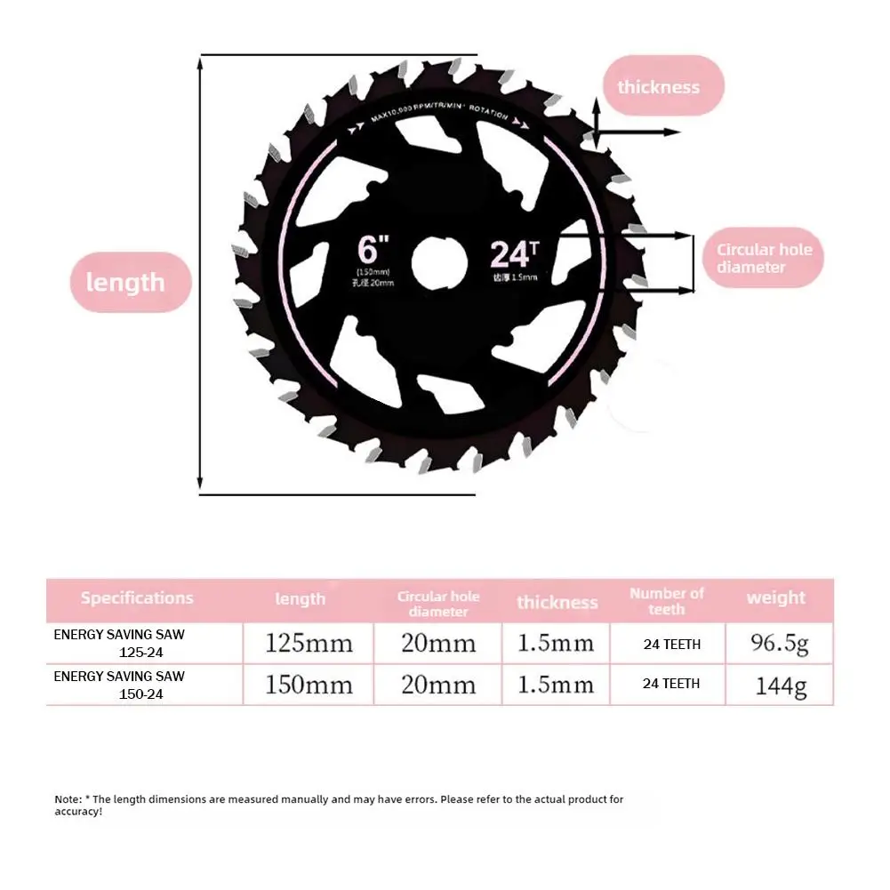 Lithium Saw Blades Energy Efficient Energy Saving Circular Saw Angle Grinder Saw Woodworking Carpentry Cutter Tools