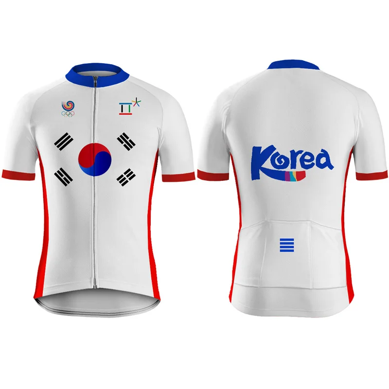 

Short Sleeves Korea Jersey MTB Sport Road Bike Cycling Jacket Bicycle Top Wear Mountain Breathable bib Outdoors White Clothes