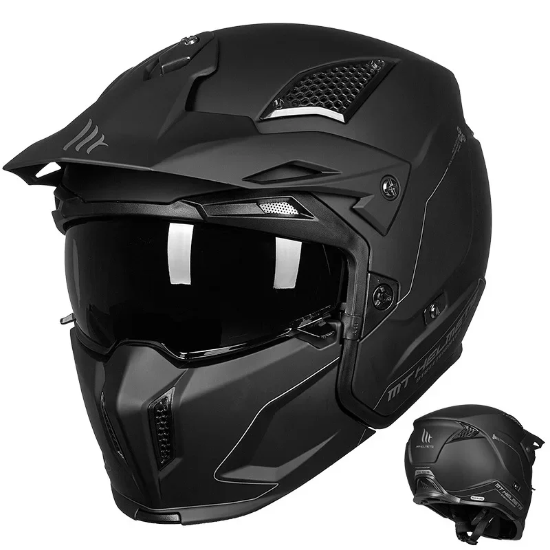 Black color MT Street fighter Full Face Helmet DOT ECE Approved MT Helmets