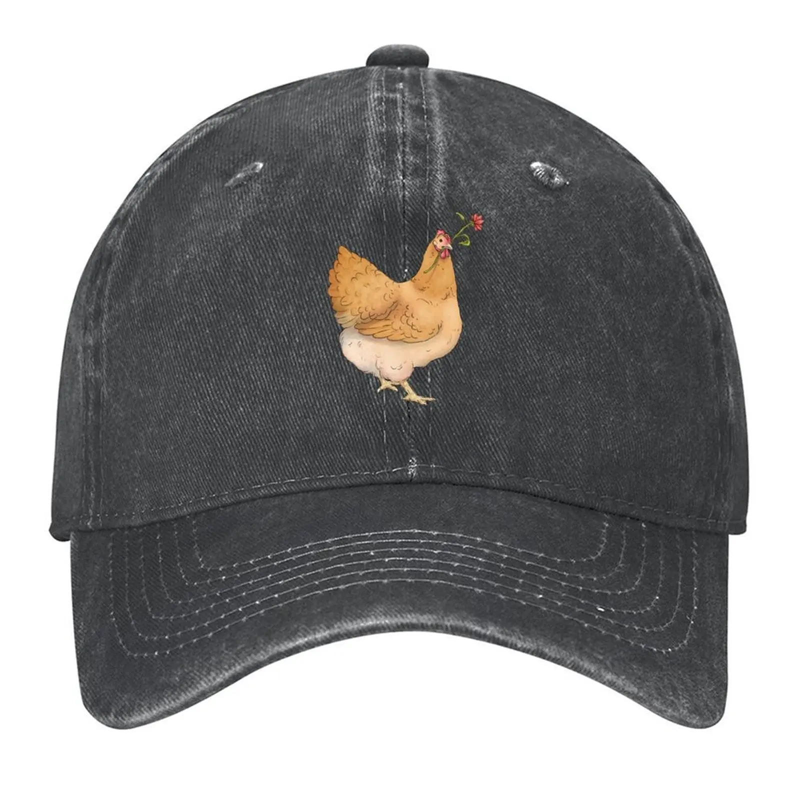 

Chicken with Red Flower Baseball Cap |-F-| Snapback Cap Ball Cap Golf Hat Women's Golf Clothing Men's
