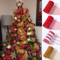 Christmas Tree Mesh Tulle Roll Fabric Pendant Christmas Decoration For Home 2024 Xmas Gifts DIY Craft Xmas Navidad New Year 2025