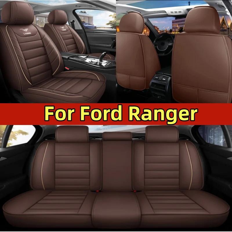 

For Ford Ranger Car seat cover full set of 5-seat front and rear seat cover waterproof artificial leather, wear-resistant