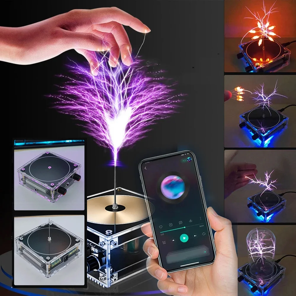 Musical Tesla Coil Wireless Transmission Lighting Plasma Speaker Multi-Function Bluetooth-compatible Scientific Experiment Tools