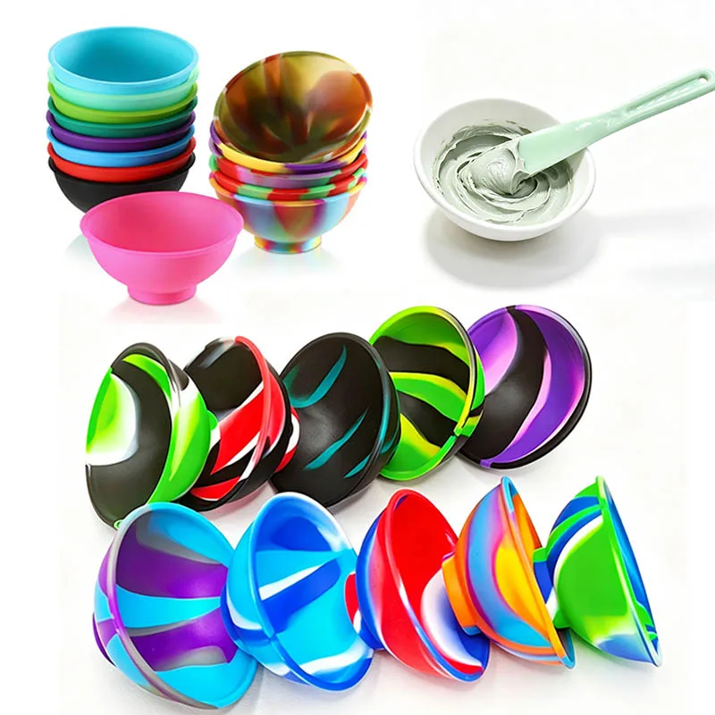 30/50/100pcs Silicone Colorful Mask Stirring Bowls Women Face Mask Facial Skin Care Mixing Tools DIY Beauty Dish Snack Spice Box