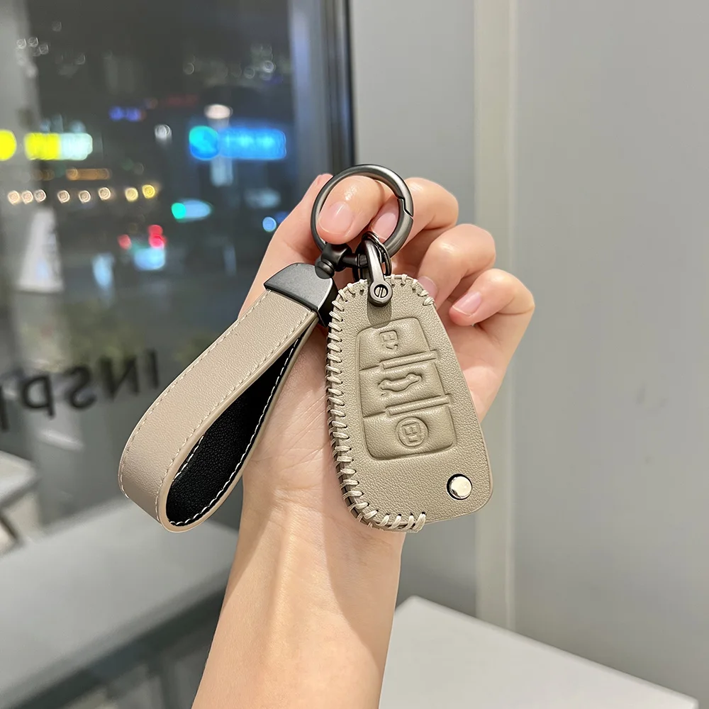 

For Audi A1 A3 A4 8P 8L 8V A5 B6 B7 A6 A7 C5 C6 Q3 Q5 Q7 4F S3 S4 S6 RS3 TT Leather Car Remote Key Case Cover Protector Shell