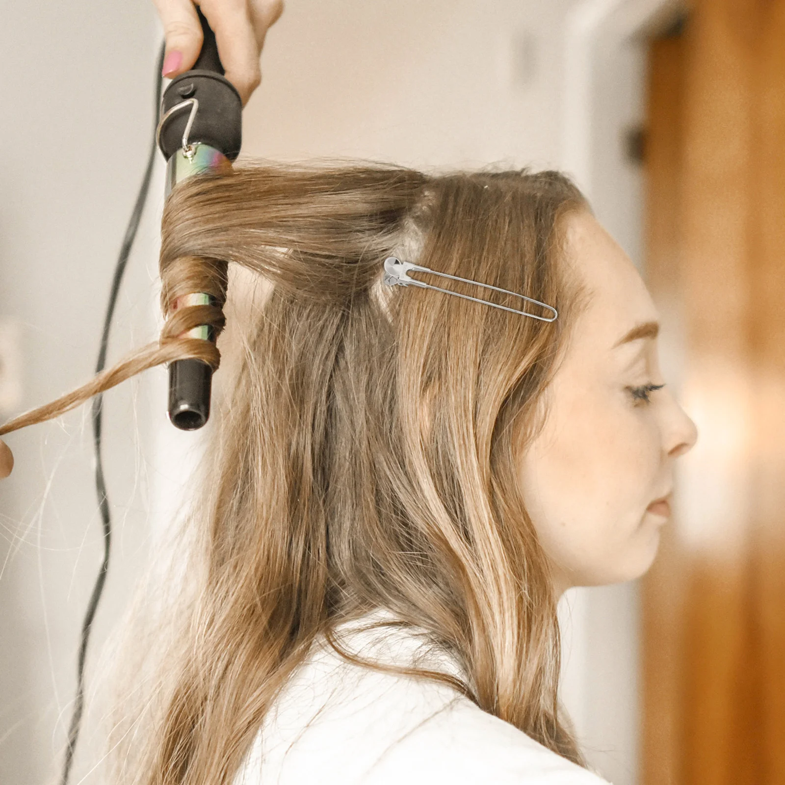 

12 шт., зажимы для укладки волос из нержавеющей стали, парикмахерские зажимы для позиционирования, термостойкие инструменты для секционирования волос в салоне