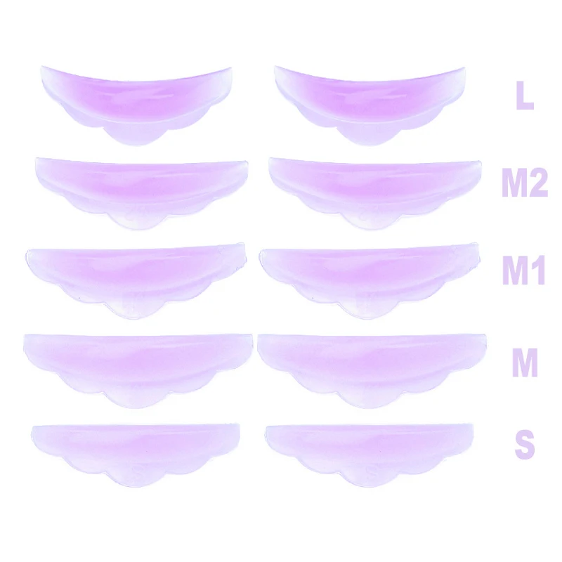 재사용 가능한 보라색 실리콘 속눈썹 퍼밍 패드, 속눈썹 막대, 실드 리프팅, 3D 속눈썹 컬 액세서리, 어플리케이터 메이크업 도구
