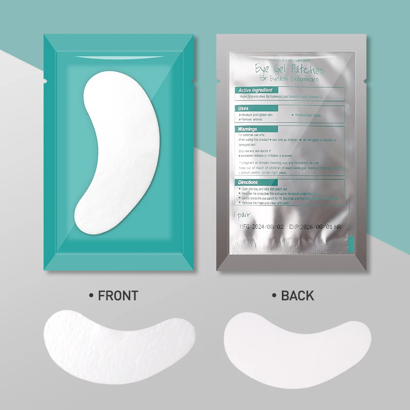 SAKURUHANA 20 PCS Eyelash Extension Gel Patches Under Eye Pads for Lash Grafting False Lashes Protection Makeup Tools