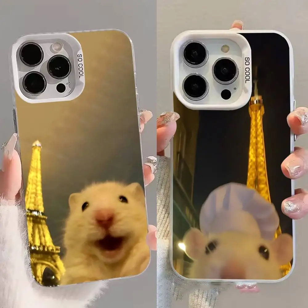 

Mouse Rat Cute Phone Case For iPhone 16,15,14,13,12,11,8,7,Pro,Max,Plus,Mini,XS,SE White Candy Matte Shockproof Cover
