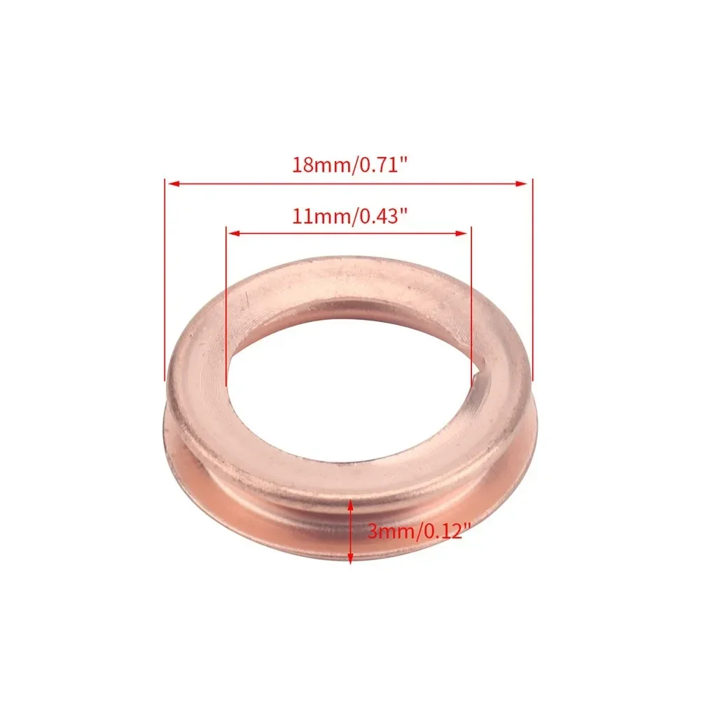 10pcs Car Engine Oil Drain Plug Gasket Copper Colored Crush Washers Gaskets Rings For Infiniti 10-11 For Nissan 370Z / Cube 2010