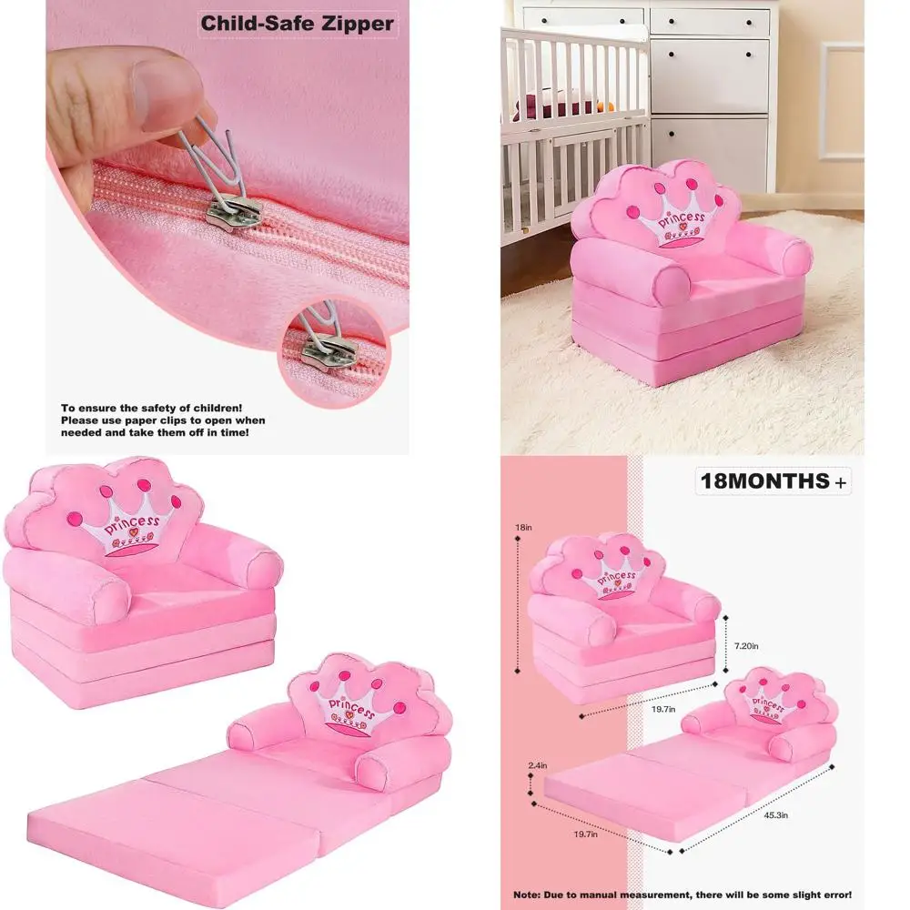

Toddler Sofa Set for 1-3 Year Olds, Playroom Furniture, Perfect for Birthdays and Halloween in Pink