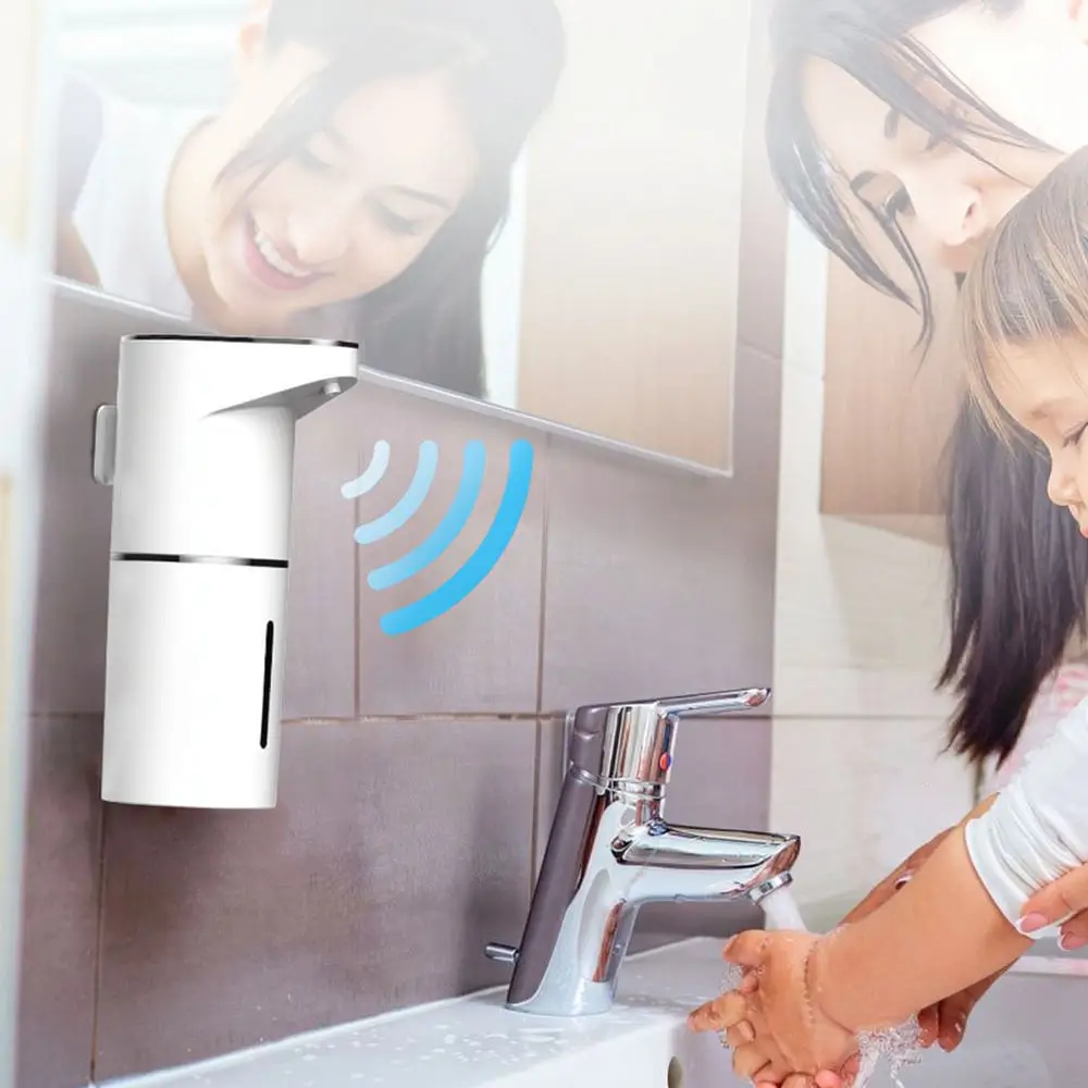 Automatic Foam Dispenser Wall Mount Touchless Infrared Sensor Bathroom Kitchen Hand Washer USB Rechargeable Soap Container