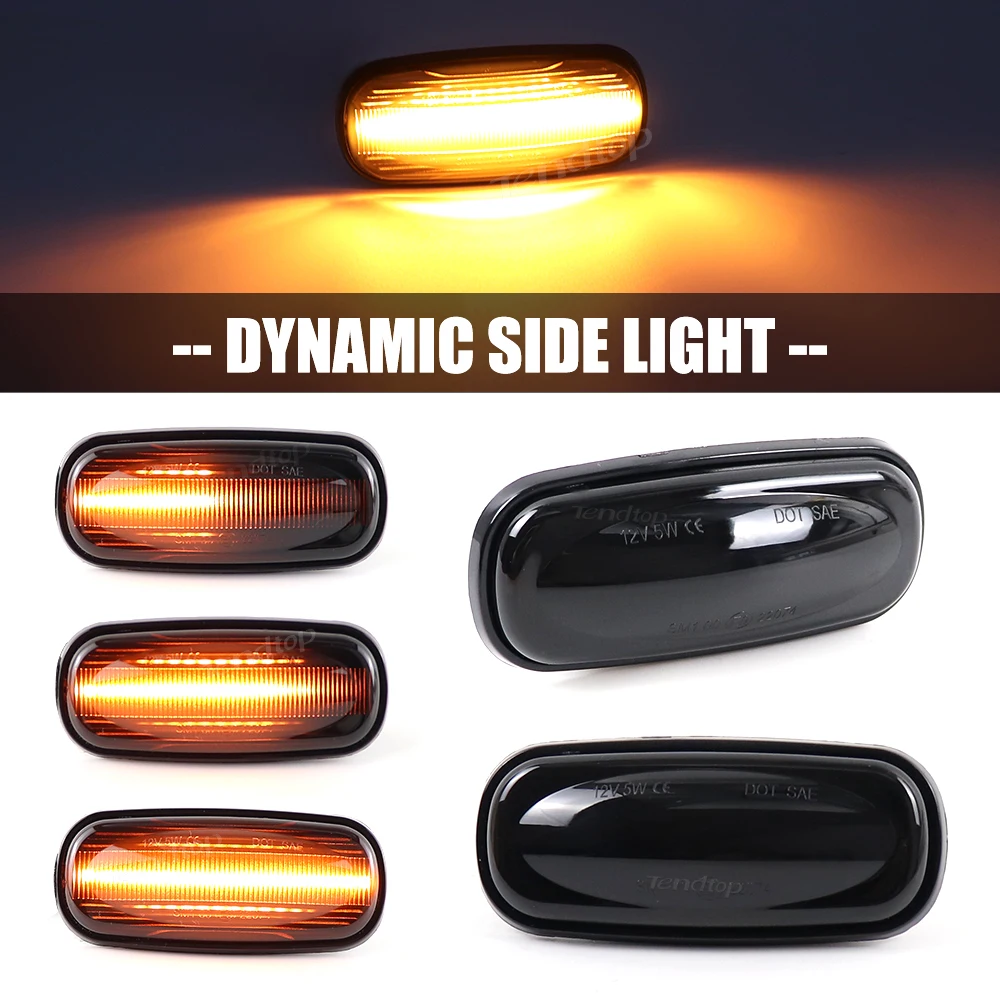 LED Sequential Side Marker Lights Dynamic Turn Signal Blinker  Indicator Lamps for Land Rover Discovery Freelander Defender