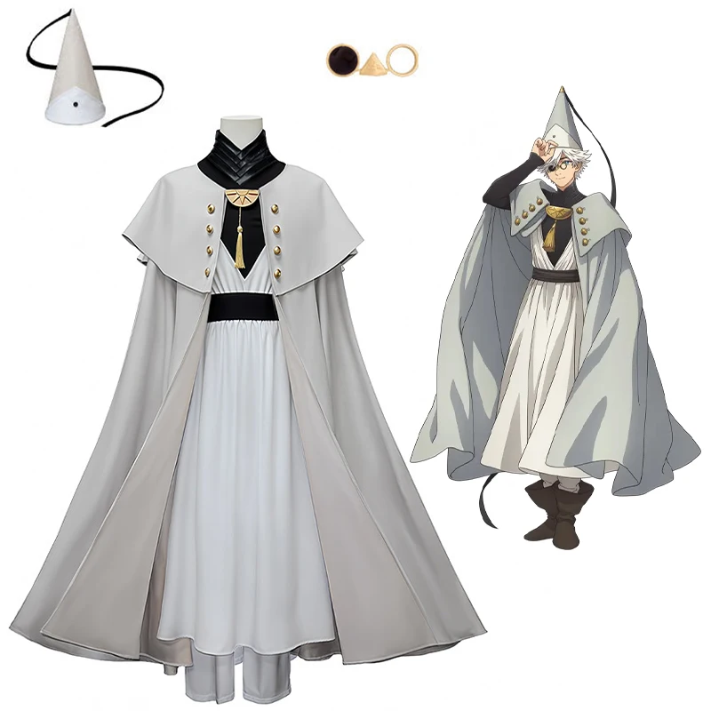Costume de cosplay d'atelier d'anime avec chapeau de sorcière, cape, pantalon, chapeau, lunettes, tenue de jeu de rôle, costume de performance pour fête d'Halloween et carnaval