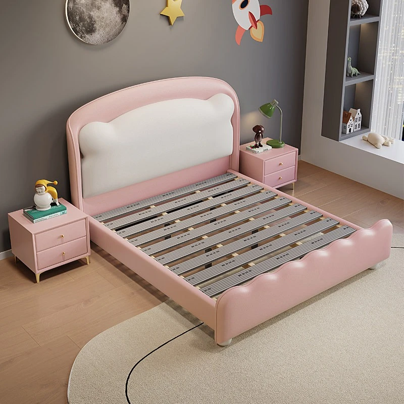 Cute bear single bed girl princess high-end comfortable Base beds and frames creative bettgestelle und rahmen bedroom furniture