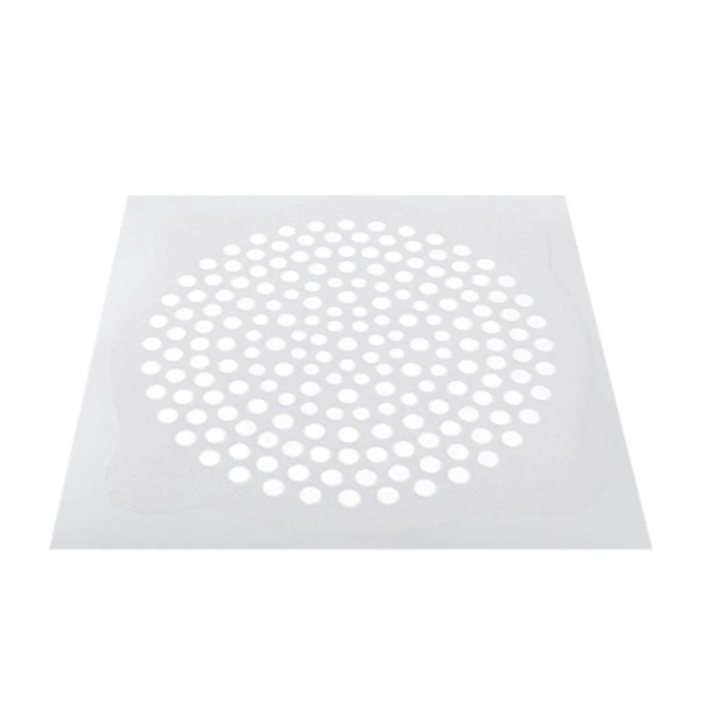 15 PCS Disposable Hair Catcher 5.91*5.91 Inch Stick On Sink Strainer Anti Blocking Nonwoven Fabric Shower Drain Catcher