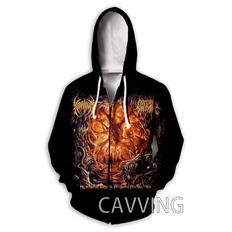 CAVVING 3D Printed  KRAANIUM Rock  Zipper Hoodies Zip Hooded Sweatshirt Harajuku Hoodie Sweatshirt for Men/women