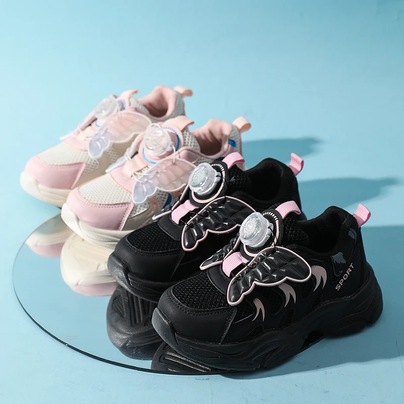 Girl's Sneakers School Running Versatile Kids Basketball Shoes Breathable Children's Sports Shoes Fashion Simple Causal Sneakers
