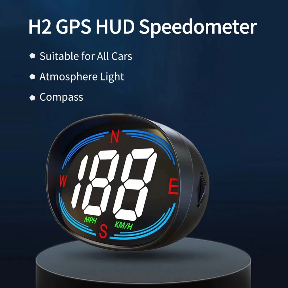 HUD Universal para coche, velocímetro GPS Digital con prueba de velocidad, prueba de freno, alarma de exceso de velocidad, pantalla LCD para todos