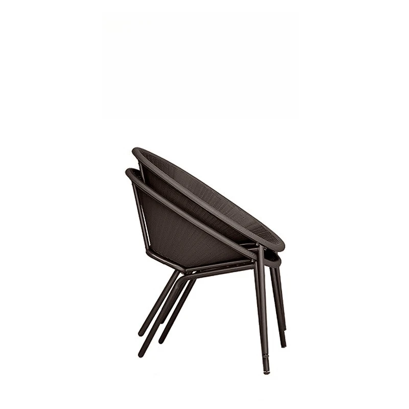 Small apartment mini coffee table with one table and two chairs for reading, simple outdoor leisure table and chairs