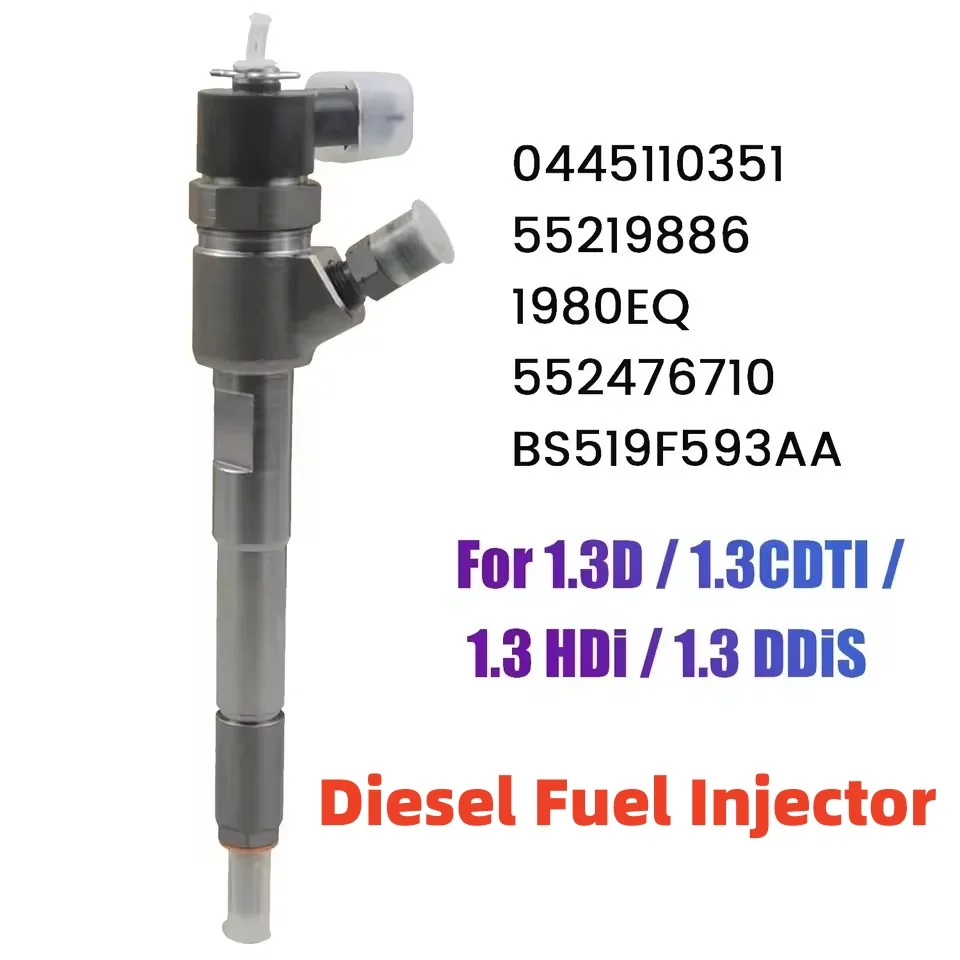 

New 0445110351 Diesel Fuel Injector Nozzle For F-iat 500 P-anda D-oblo P-unto F-ord V-auxhall O-pel C-ombo 1.3D 1.3 TDCi