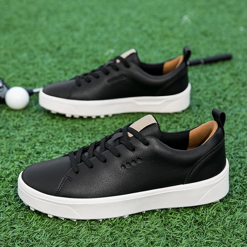 Professionele Golfschoenen Voor Mannen En Vrouwen Outdoor Lederen Sneakers Voor Mannelijke En Vrouwelijke Golfers Zwart Bruin Mode Zacht