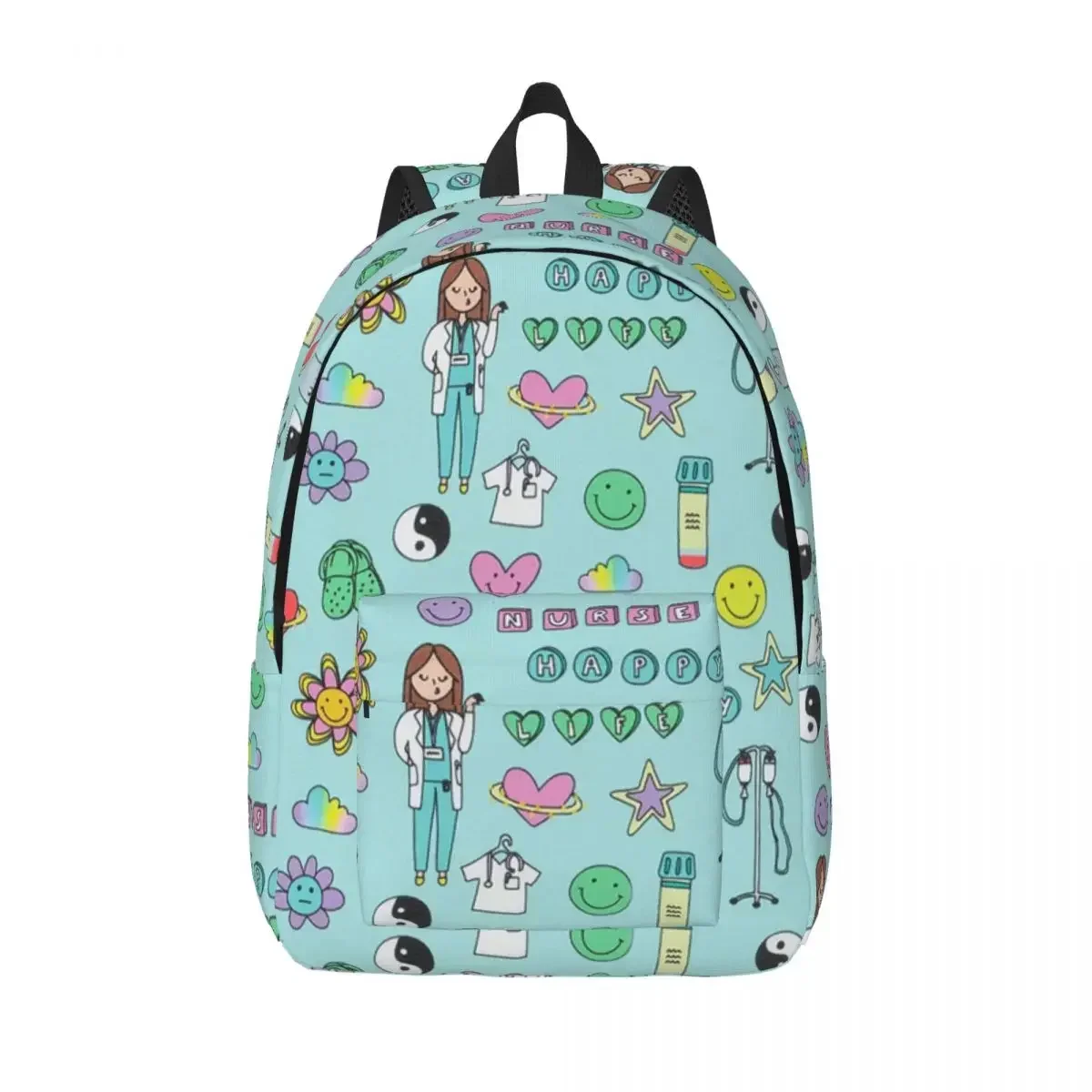 

Doctor Nurse Enfermera En Apuros Backpack for Men Women Teenage High School Work Daypack College Canvas Bags Sports