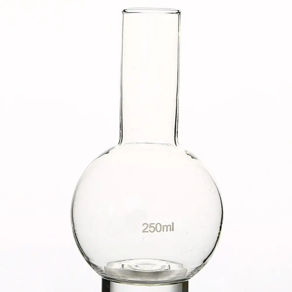 Boccette per bollitura trasparenti a fondo piatto Borosilicato Vol.250ml Forniture per esperimenti Attrezzature da laboratorio Test per esperimenti di chimica