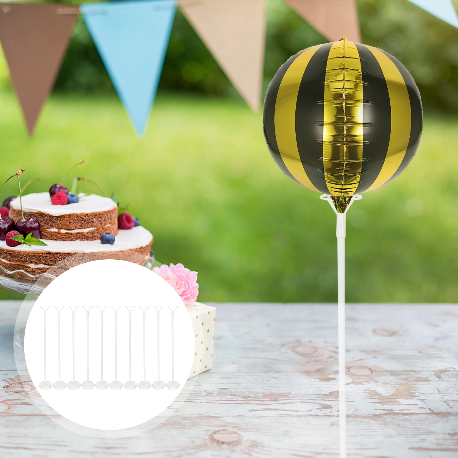 10 Sets Balloon Table Placing Wedding Party Accessories Stand Support Decorations Reusable Column Stick Holder Centerpieces