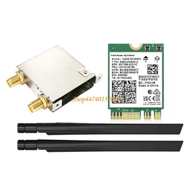 

K1AA WiFi6E AX210 Wireless Card PCIe Wlan Adapter Tri-Band 6G 2.4G BT5.2