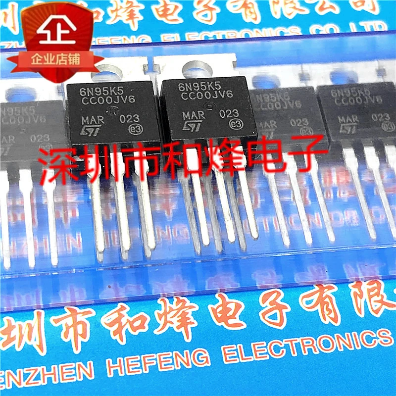 5PCS-10PCS 6N95K5 STP6N95K5  TO-220 950V 9A    Transistor On stock Quality Guarantee