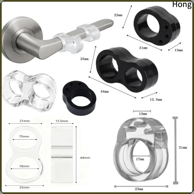 5/20Pcs PVC Door Stops Shockproof Door Handle Buffer Wall Protection Doorknob Bumper Furniture Protected Crash Pads Rings