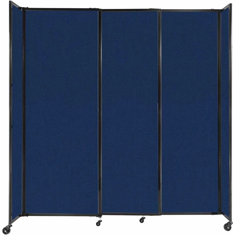 

Sliding Portable Wall Partition,Temporary Room Separator | 7'2'' Wide X 7'6'' Tall Fabric Panels,Freestanding Office Dividers