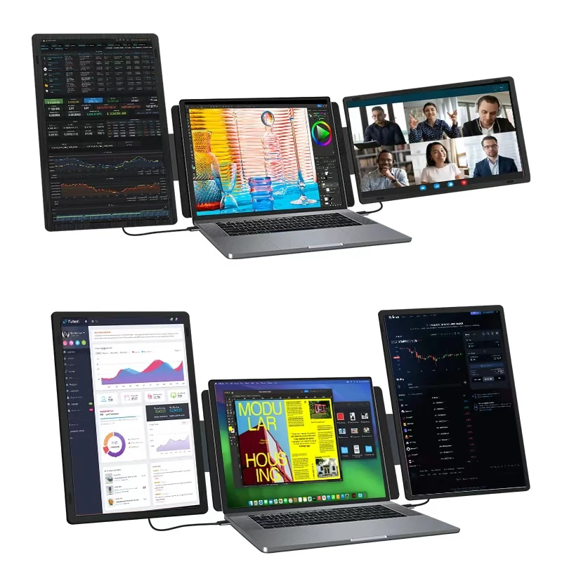

New Hot Horizontal and Vertical Detachable Screen Portable Monitor Display Compatible with 12-18.5 Inch USB 3.1 Laptop