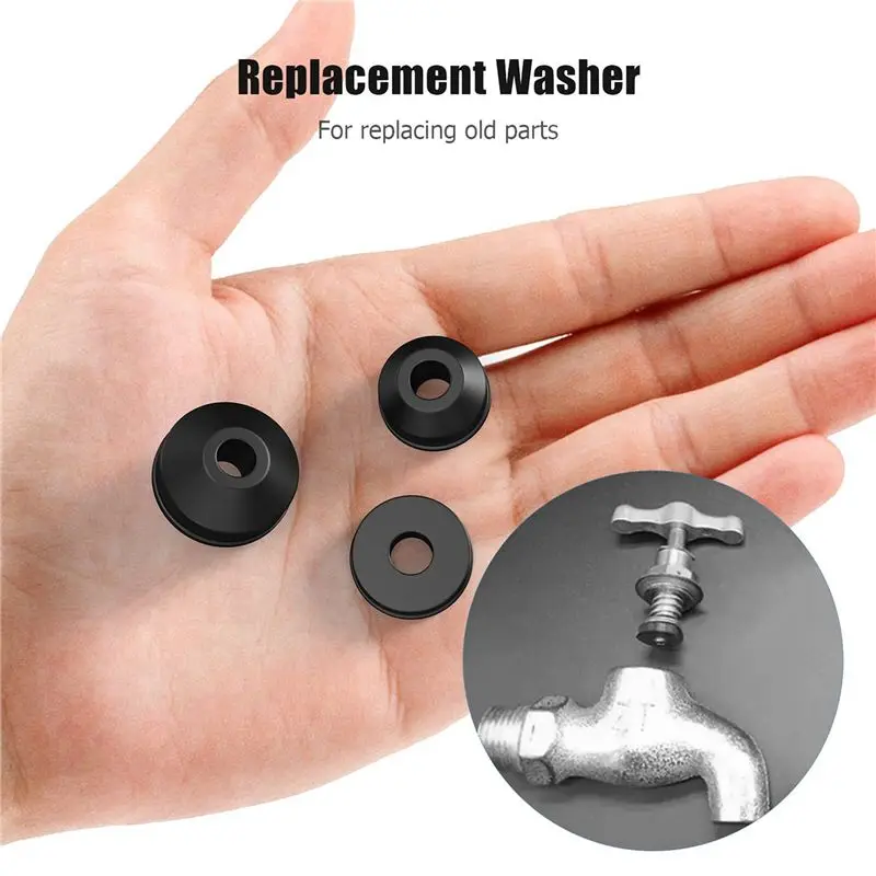 ABWP-Faucet Washers, 116-Pack Flat And Beveled Rubber Faucet Washers And Brass Bibb Screws Assortment Replacement Kit