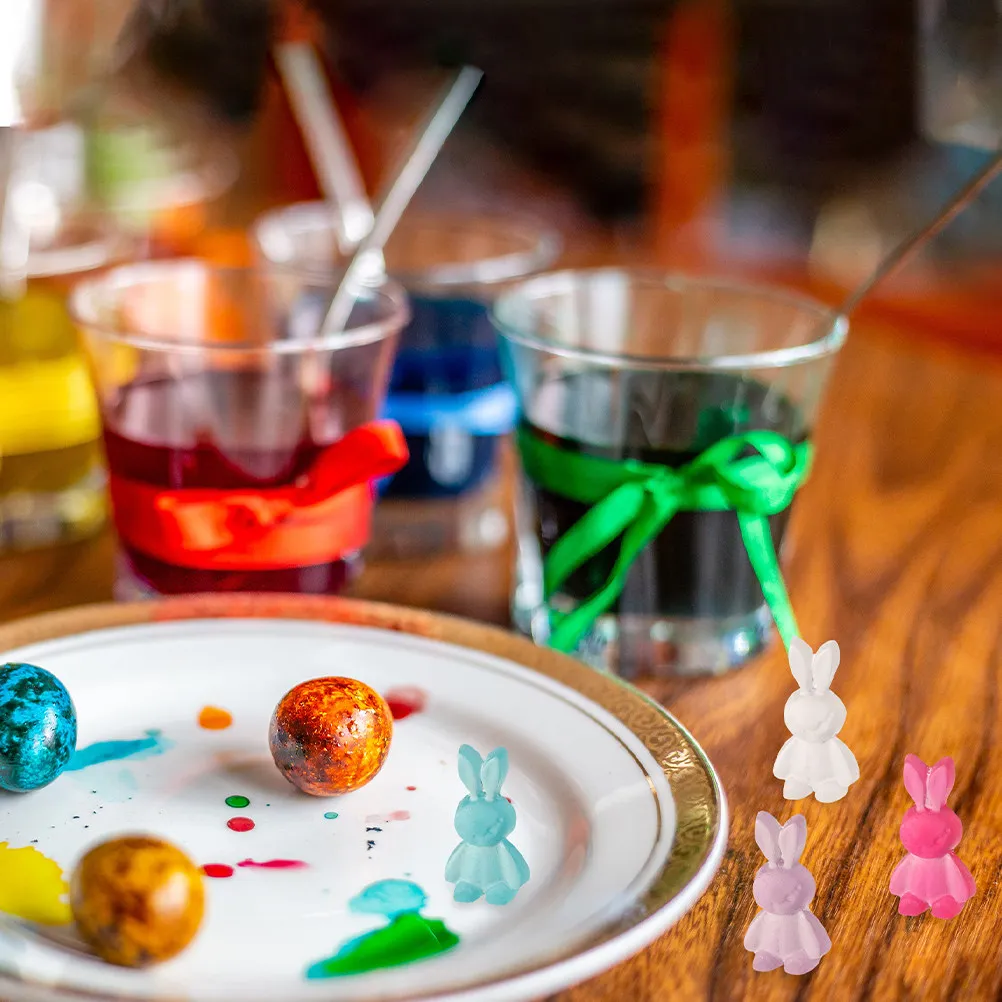 

80 шт. необычных бусин в форме кроликов для изготовления украшений своими руками, подвески из смолы, декоративные бусины для браслетов и ожерелий, оптом