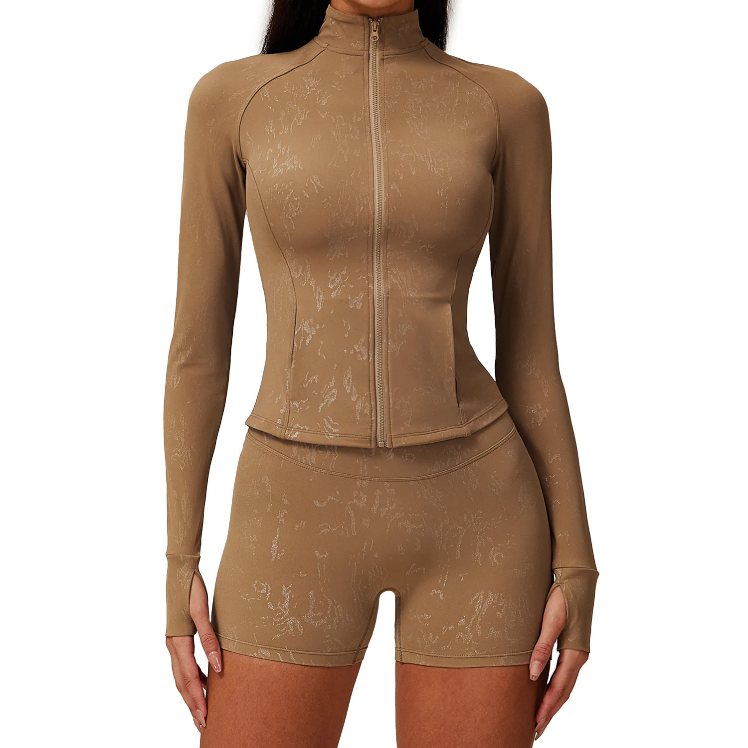 

Mermaid Curve Zipper Quick-drying Tight Running Sports Top Breathable Naked Training Fitness Yoga Jacket Women