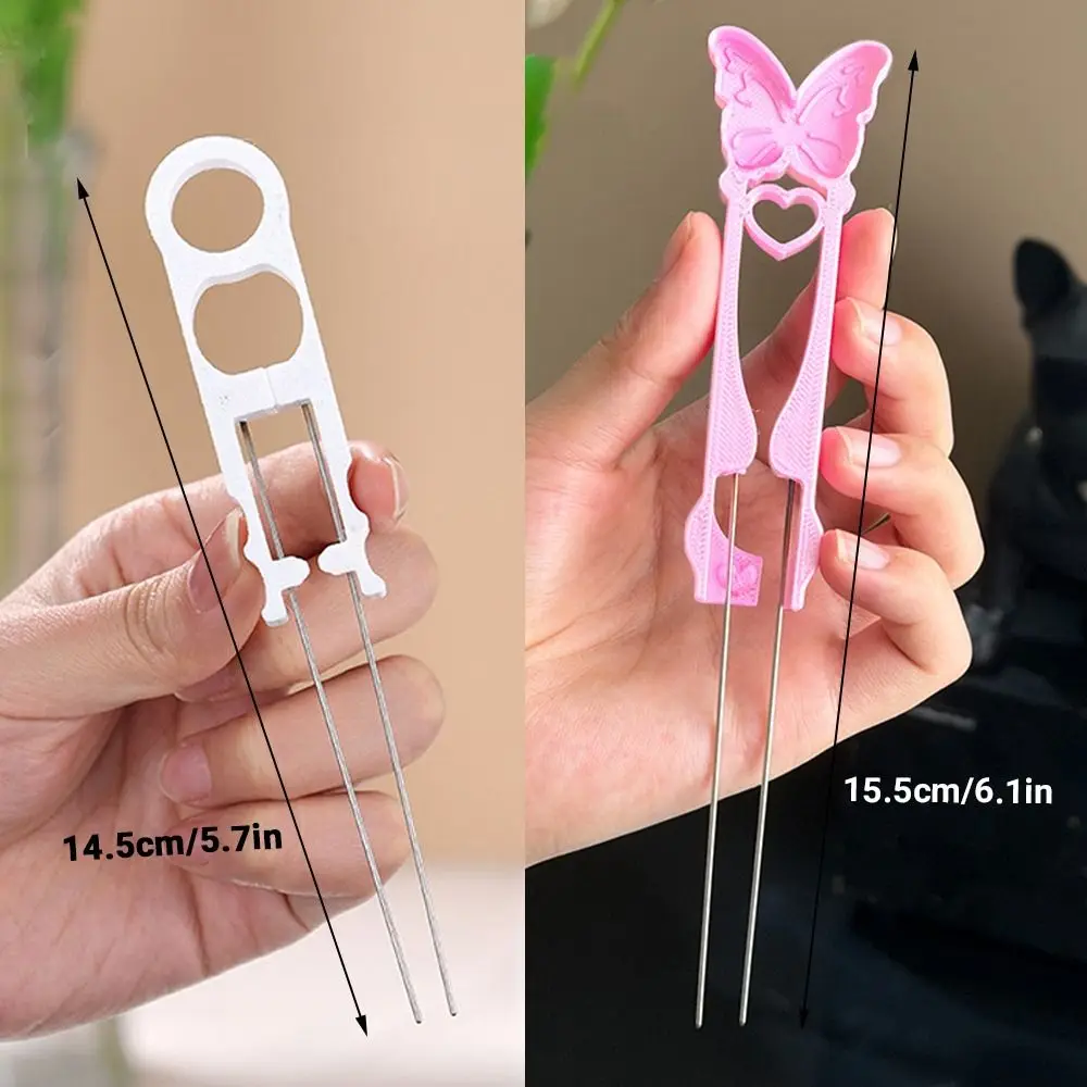 Pinzas de Alta Calidad para Abalorios, Pinzas Multifuncionales Hechas a Mano para Collage de Abalorios, Pinzas de Doble Aguja para Perler Bead