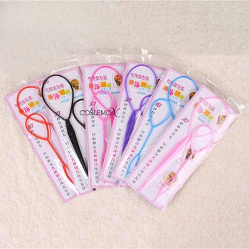 땋은 머리 액세서리 2 개/대 포니 테일 크리에이터 플라스틱 루프 스타일링 도구 헤어 테일 클립 헤어 브레이드 메이커 도구 액세서리