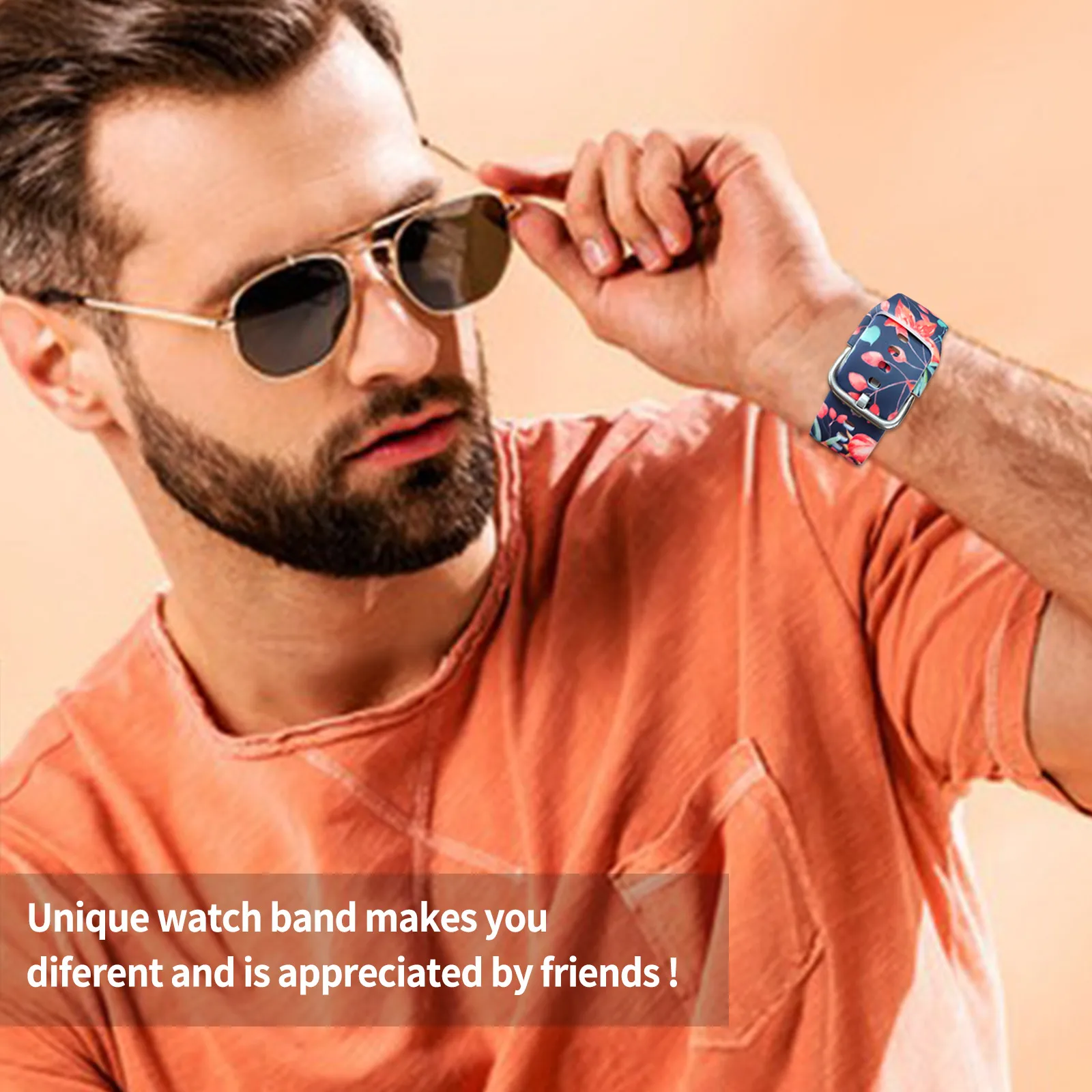 Tali Cetak Seri Bunga untuk Fitbit Versa 2/1 Gelang Jam Tangan Gelang Dapat Diganti untuk Versa 4/3 Gelang Jam untuk Wanita Sebagai Hadiah