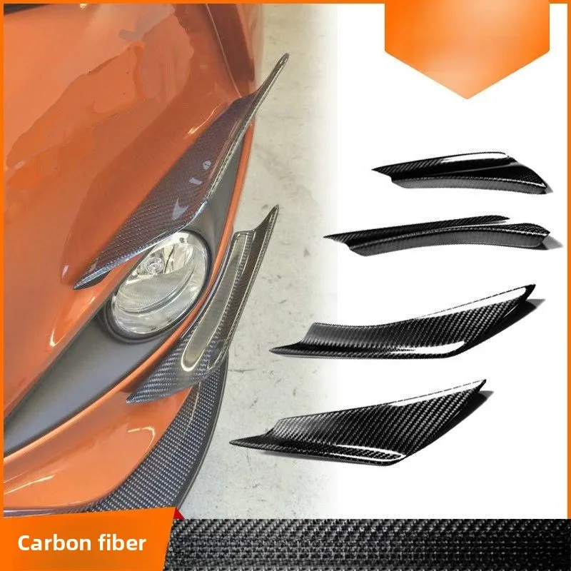 

Suitable for modern Veloster carbon fiber wind blade, front bumper spoiler, fog lamp blade, side wing wind blade