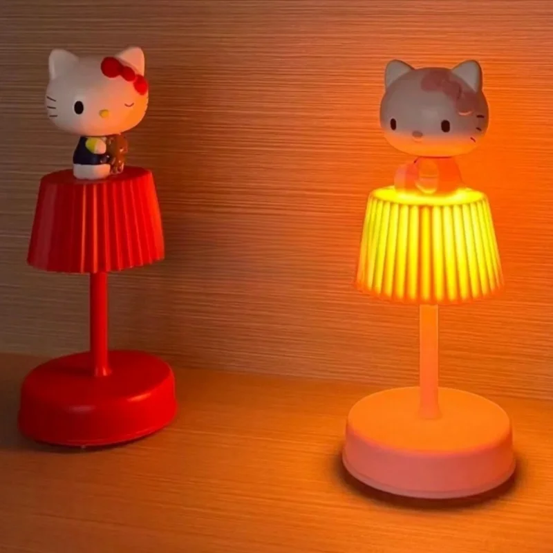 Instagram Healing Music Kitty Small Table Lamp Bedside Lamp Decoration Girl Heart Gift - Red Music And Lighting Synchronization