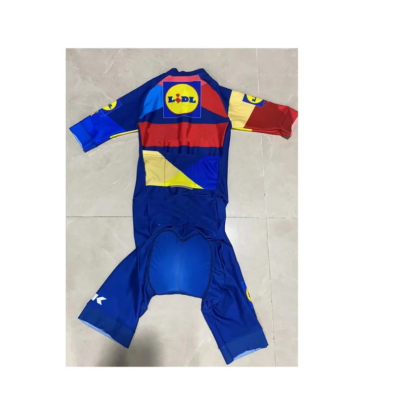 LASER CUT Skinsuit 2024 LIDL TEAM Bodysuit SHORT Cycling Jersey Bike Bicycle Clothing Maillot Ropa Ciclismo