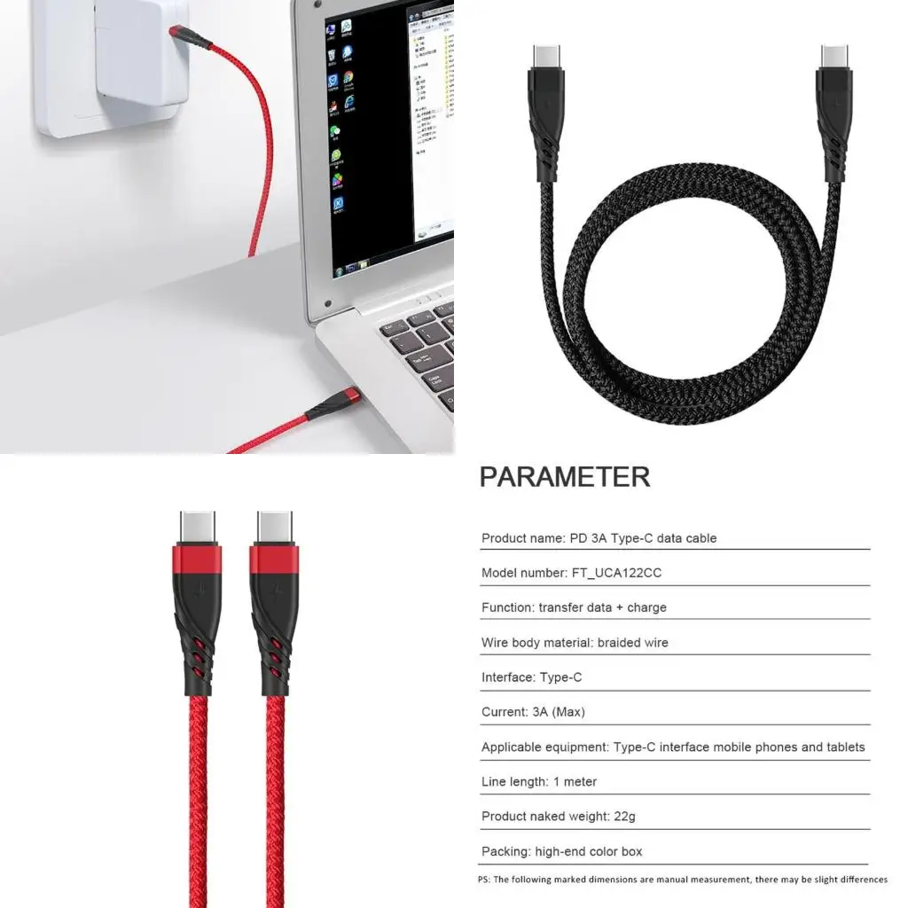 

Высокоскоростный USB C Зарядка кабель 60 Вт.