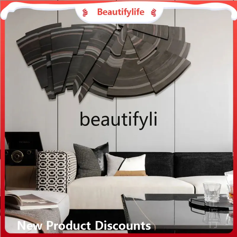 

A13 Wabi-Sabi Minimalist Style Living Room Decorative Painting Hallway Aisle Three-Dimensional Wood Carving Abstract Painting