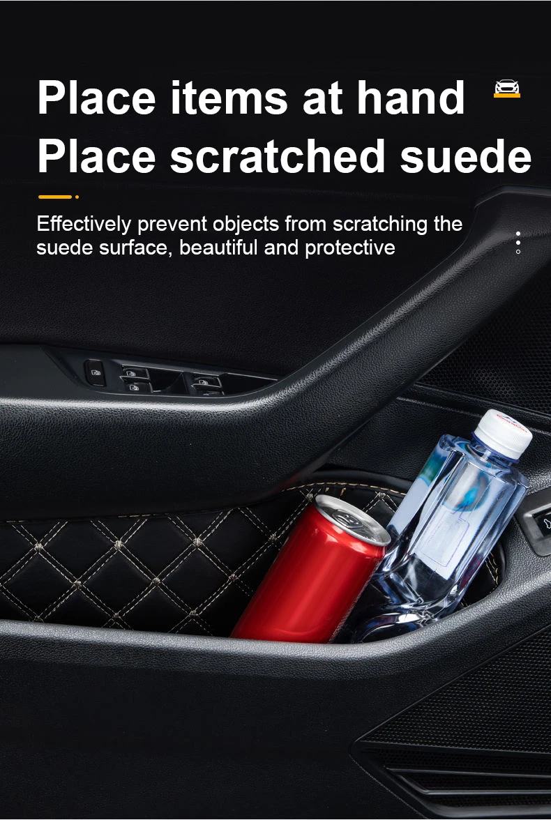 ل Volkswagen VW ID.4 ID4 2021 ~ 2025 باب الأخدود حصيرة مكافحة القذرة عدم الانزلاق وسادة صندوق تخزين حصيرة الديكور الداخلي اكسسوارات السيارات #5