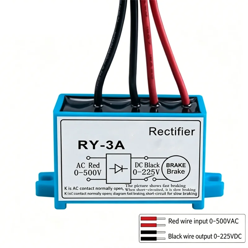 RY-3A Rectifier 3A 500V AC Input DC 225V Output Electromagnetic Brake Power Supply Module